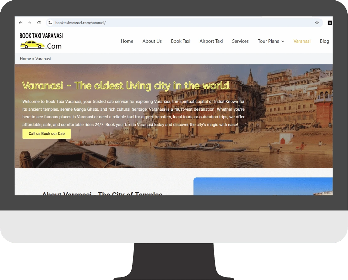 Seo Case Study Book Taxi Varanasi 1 book taxi Varanasi SEO case Study